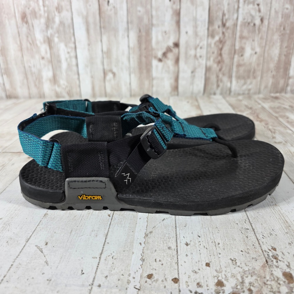 Bedrock Cairn Adventure Sandals Womens 9 Mens 8 Teal Black Vibram Hiking Sandals